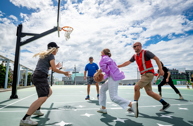 All stars: 150 whetu support new basketball courts design hero image