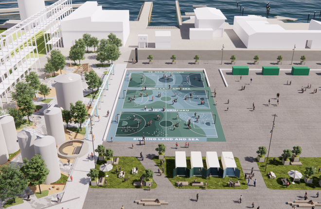New basketball court surface brings colour to the Te Ara Tukutuku project hero image